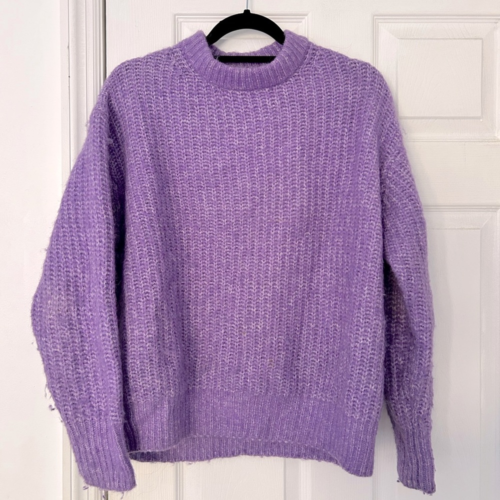 Zara Chunky Knit Wool Blend Sweater